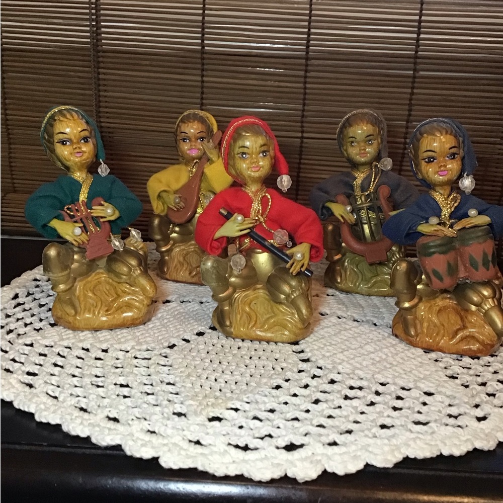 Five Vintage Christmas Pixies